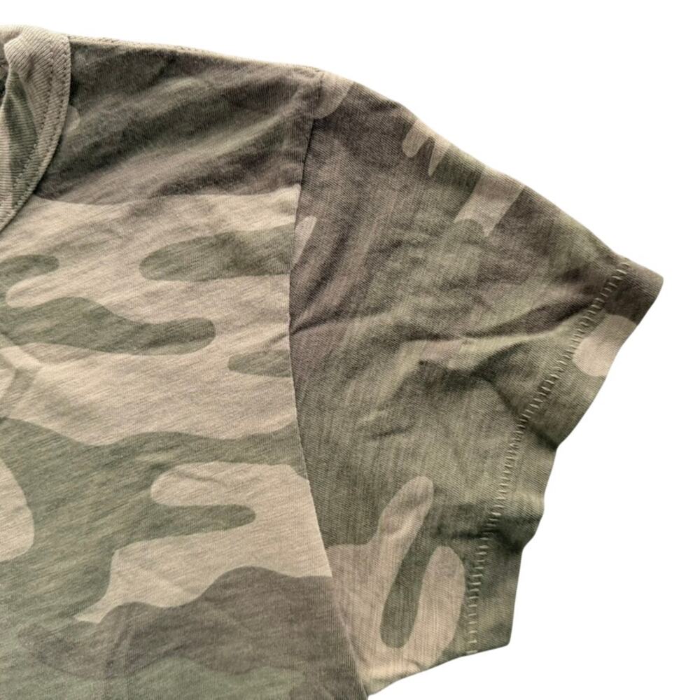 Rag & Bone Camo Tee Green Size Small Short Sleeve Crewneck Cotton - Picture 4 of 6